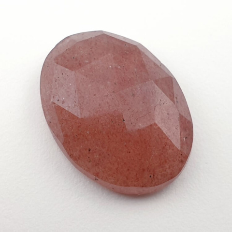Strawberry quartz faceted cabochon 25x18 mm no 27 Strawberry quartz faceted cabochon 25x18 mm no 27