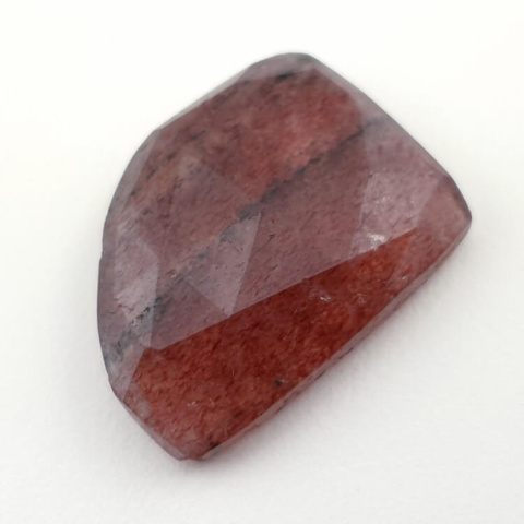 Strawberry quartz faceted cabochon 25x19 mm no 5