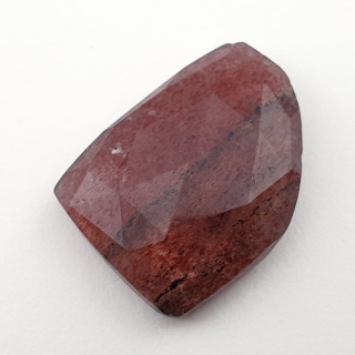 Strawberry quartz faceted cabochon 25x19 mm no 5