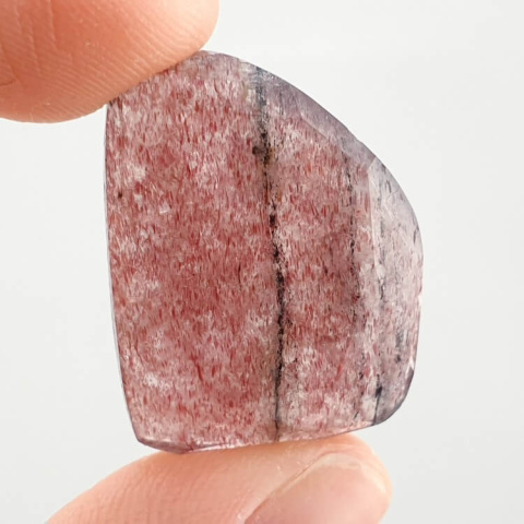 Strawberry quartz faceted cabochon 25x19 mm no 5
