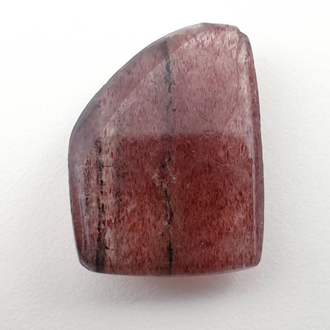 Strawberry quartz faceted cabochon 25x19 mm no 5