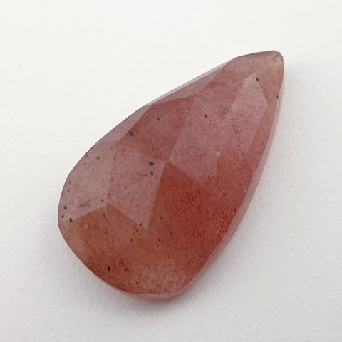Strawberry quartz faceted cabochon 27x15 mm no 7 Strawberry quartz faceted cabochon 27x15 mm no 7