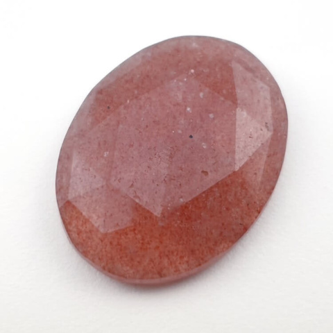 Strawberry quartz faceted cabochon 27x21 mm no 10 Strawberry quartz faceted cabochon 27x21 mm no 10