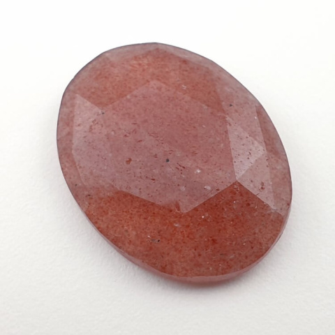 Strawberry quartz faceted cabochon 27x21 mm no 10 Strawberry quartz faceted cabochon 27x21 mm no 10