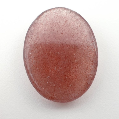Strawberry quartz faceted cabochon 27x21 mm no 10 Strawberry quartz faceted cabochon 27x21 mm no 10