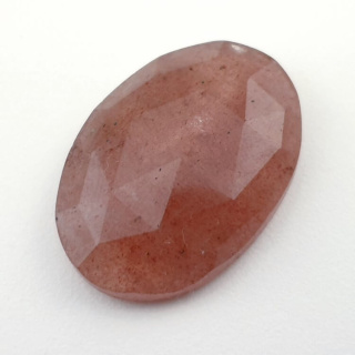 Strawberry quartz faceted cabochon 28x20 mm no 16