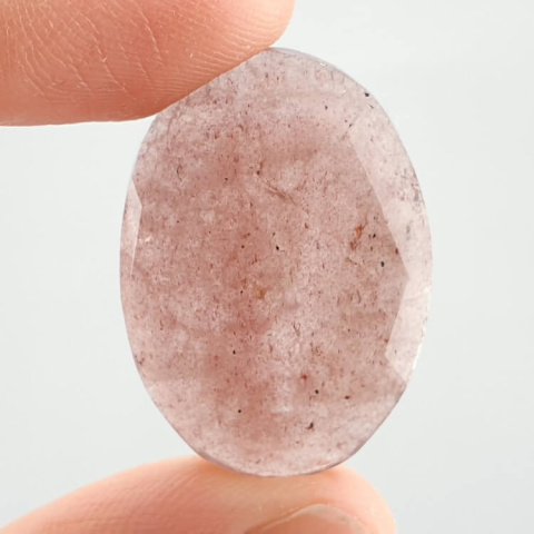 Strawberry quartz faceted cabochon 28x20 mm no 16 Strawberry quartz faceted cabochon 28x20 mm no 16