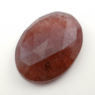 Strawberry quartz faceted cabochon 29x21 mm no 23