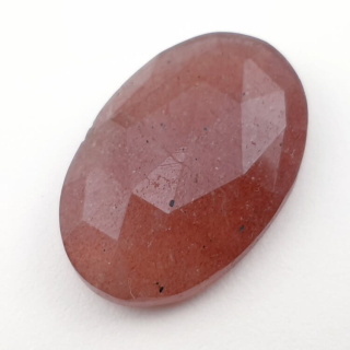 Strawberry quartz faceted cabochon 30x20 mm no. 2