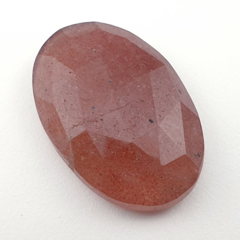 Strawberry quartz faceted cabochon 30x20 mm no. 2 Strawberry quartz faceted cabochon 30x20 mm no. 2