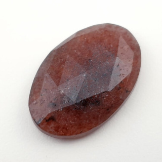Strawberry quartz faceted cabochon 30x20 mm no. 31