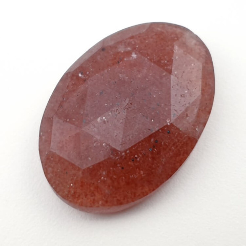 Strawberry quartz faceted cabochon 30x21 mm no. 6 Strawberry quartz faceted cabochon 30x21 mm no. 6
