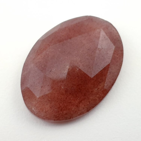 Strawberry quartz faceted cabochon 30x22 mm no 11 Strawberry quartz faceted cabochon 30x22 mm no 11