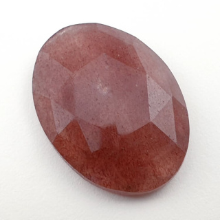 Strawberry quartz faceted cabochon 30x22 mm no 11