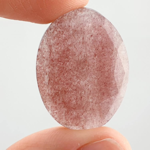 Strawberry quartz faceted cabochon 30x22 mm no 11 Strawberry quartz faceted cabochon 30x22 mm no 11