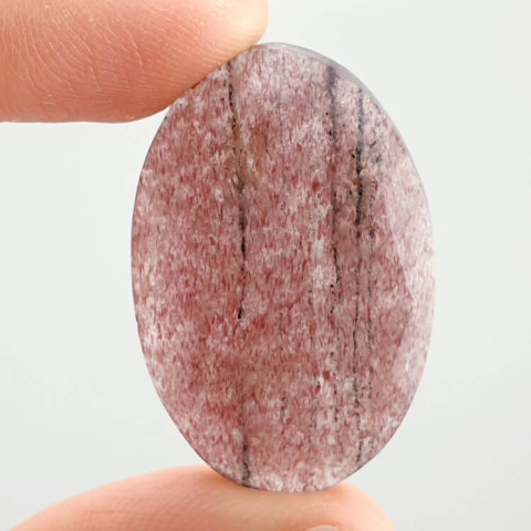 Strawberry quartz faceted cabochon 32x21 mm no 17 Strawberry quartz faceted cabochon 32x21 mm no 17