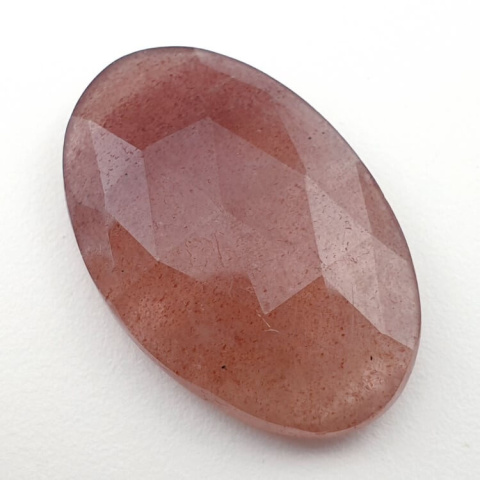 Strawberry quartz faceted cabochon 32x21 mm no 8 Strawberry quartz faceted cabochon 32x21 mm no 8