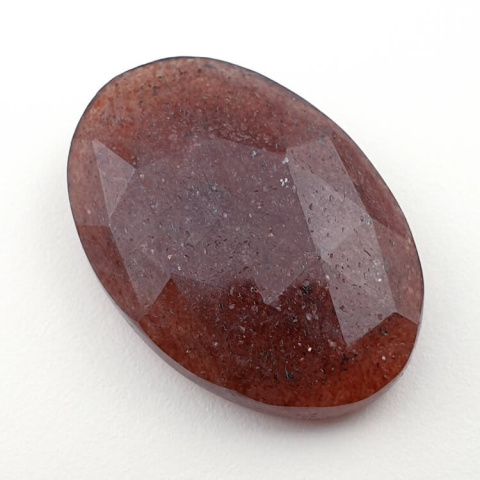 Strawberry quartz faceted cabochon 32x22 mm no 22 Strawberry quartz faceted cabochon 32x22 mm no 22