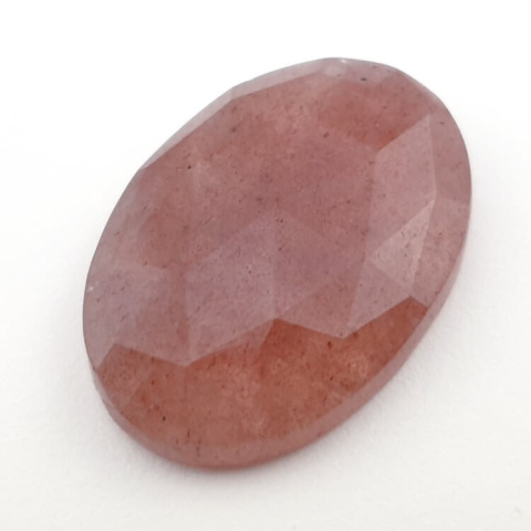 Strawberry quartz faceted cabochon 32x22 mm no 9 Strawberry quartz faceted cabochon 32x22 mm no 9