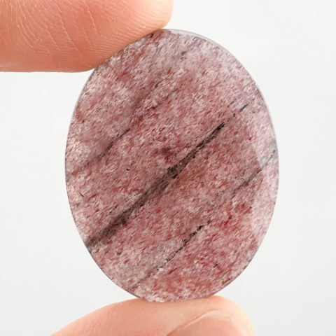Strawberry quartz faceted cabochon 32x25 mm no. 15 Strawberry quartz faceted cabochon 32x25 mm no. 15