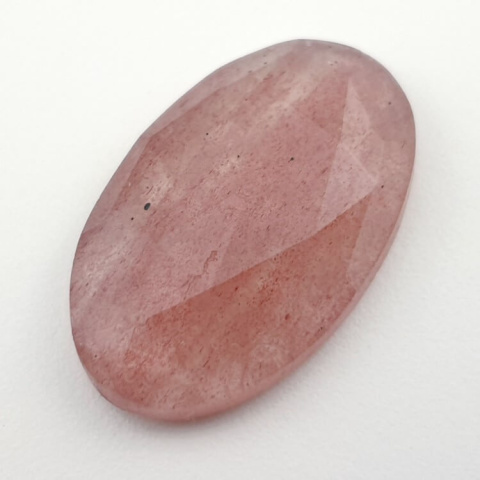 Strawberry quartz faceted cabochon 33x20 mm no 19 Strawberry quartz faceted cabochon 33x20 mm no 19