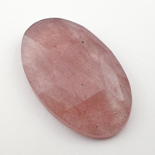 Strawberry quartz faceted cabochon 33x20 mm no 19