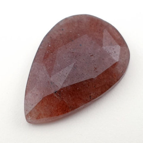 Strawberry quartz faceted cabochon 33x23 mm no 30 Strawberry quartz faceted cabochon 33x23 mm no 30