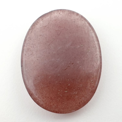 Kwarc truskawkowy kaboszon fasetowany 34x26 mm nr 20 Kwarc truskawkowy kaboszon fasetowany 34x26 mm nr 20
