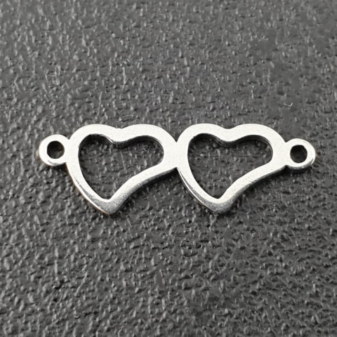 Heart connector surgical steel 20x7 mm 1pc Heart connector surgical steel 20x7 mm 1pc