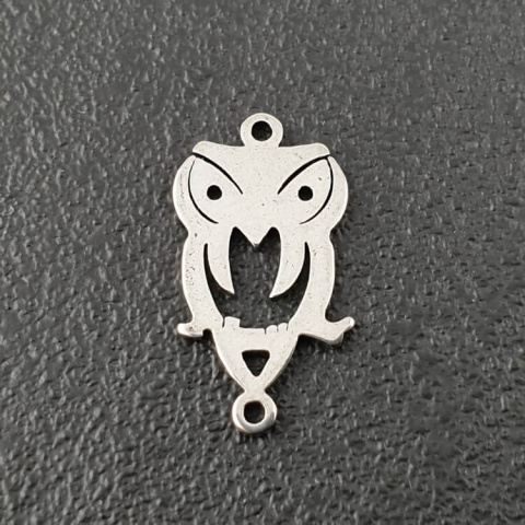 Connector owl surgical steel 18x10 mm 1pc Connector owl surgical steel 18x10 mm 1pc
