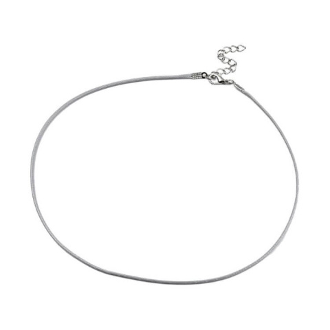 Sznurek woskowany z zapięciem 1,5 mm 45+5 cm szary Sznurek woskowany z zapięciem 1,5 mm 45+5 cm szary