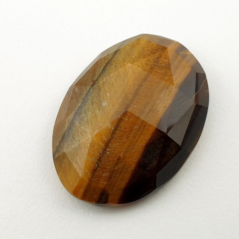 Tiger's eye faceted cabochon 26x19 mm no 33 Tiger's eye faceted cabochon 26x19 mm no 33