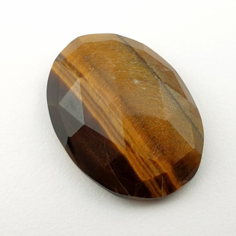 Tiger's eye faceted cabochon 26x19 mm no 33 Tiger's eye faceted cabochon 26x19 mm no 33