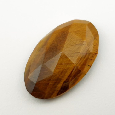 Tiger's eye faceted cabochon 27x16 mm no 14 Tiger's eye faceted cabochon 27x16 mm no 14