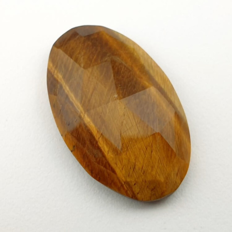 Tiger's eye faceted cabochon 27x16 mm no 14 Tiger's eye faceted cabochon 27x16 mm no 14