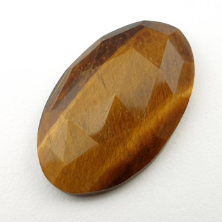 Tiger's eye faceted cabochon 27x17 mm no. 15