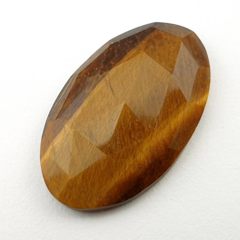 Tiger's eye faceted cabochon 27x17 mm no 15 Tiger's eye faceted cabochon 27x17 mm no 15
