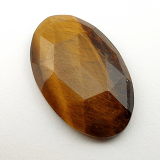 Tiger's eye faceted cabochon 27x17 mm no. 15
