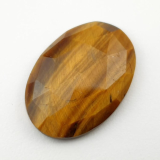 Tiger's eye faceted cabochon 27x19 mm no 11