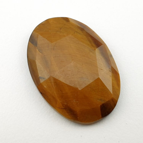 Tiger's eye faceted cabochon 27x19 mm no 11 Tiger's eye faceted cabochon 27x19 mm no 11