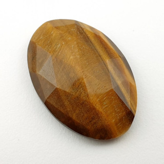 Tiger's eye faceted cabochon 28x19 mm no. 13