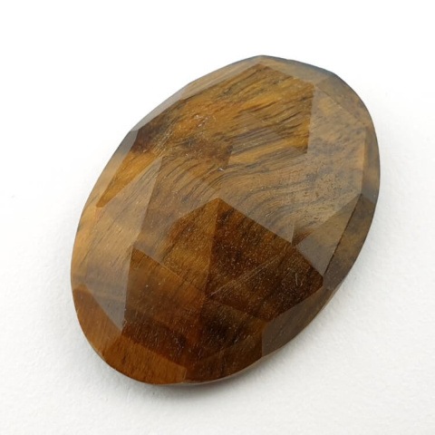 Tiger's eye faceted cabochon 28x20 mm no 28 Tiger's eye faceted cabochon 28x20 mm no 28