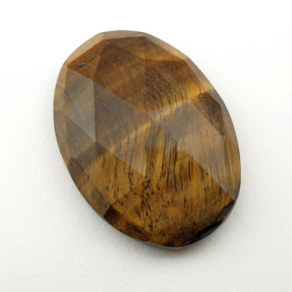 Tiger's eye faceted cabochon 28x20 mm no 28