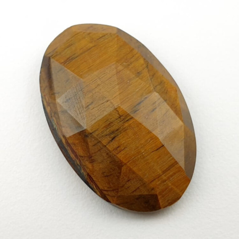 Tiger's eye faceted cabochon 29x18 mm no 10 Tiger's eye faceted cabochon 29x18 mm no 10