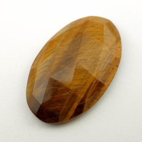 Tiger's eye faceted cabochon 29x18 mm no 12 Tiger's eye faceted cabochon 29x18 mm no 12