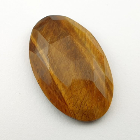 Tiger's eye faceted cabochon 29x18 mm no 12 Tiger's eye faceted cabochon 29x18 mm no 12