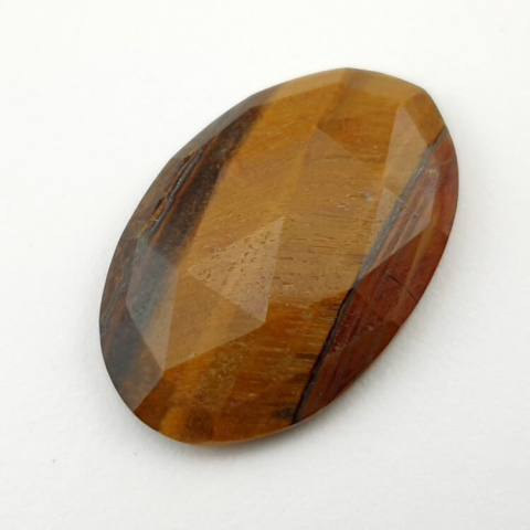Tiger's eye faceted cabochon 29x19 mm no 6 Tiger's eye faceted cabochon 29x19 mm no 6