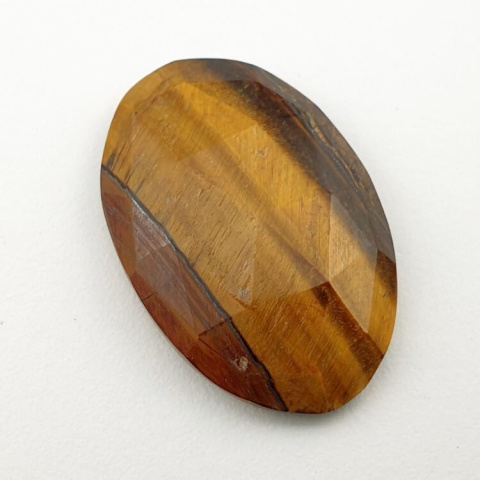 Tiger's eye faceted cabochon 29x19 mm no 6 Tiger's eye faceted cabochon 29x19 mm no 6