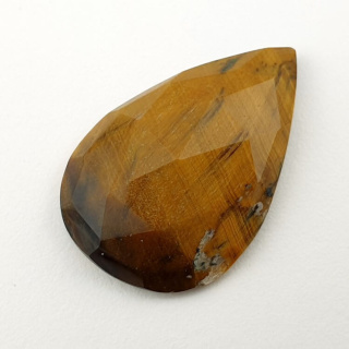 Tiger's eye faceted cabochon 29x19 mm no 8