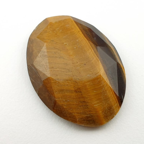 Tiger's eye faceted cabochon 29x21 mm no 27 Tiger's eye faceted cabochon 29x21 mm no 27